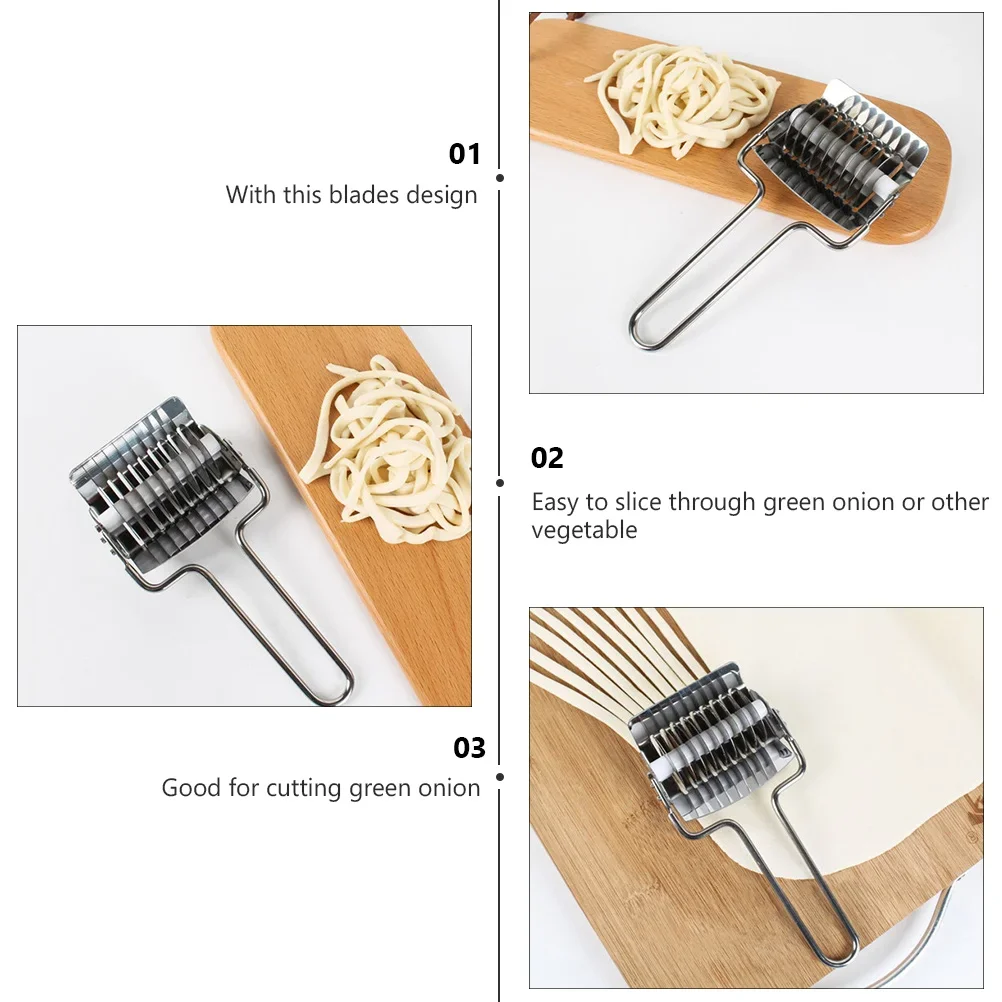Home Use Mini Stainless Steel Noodle Cutter Manual Small Dough Cutter Pasta Chinese Noodle Maker For Kitchen Cooking Tools