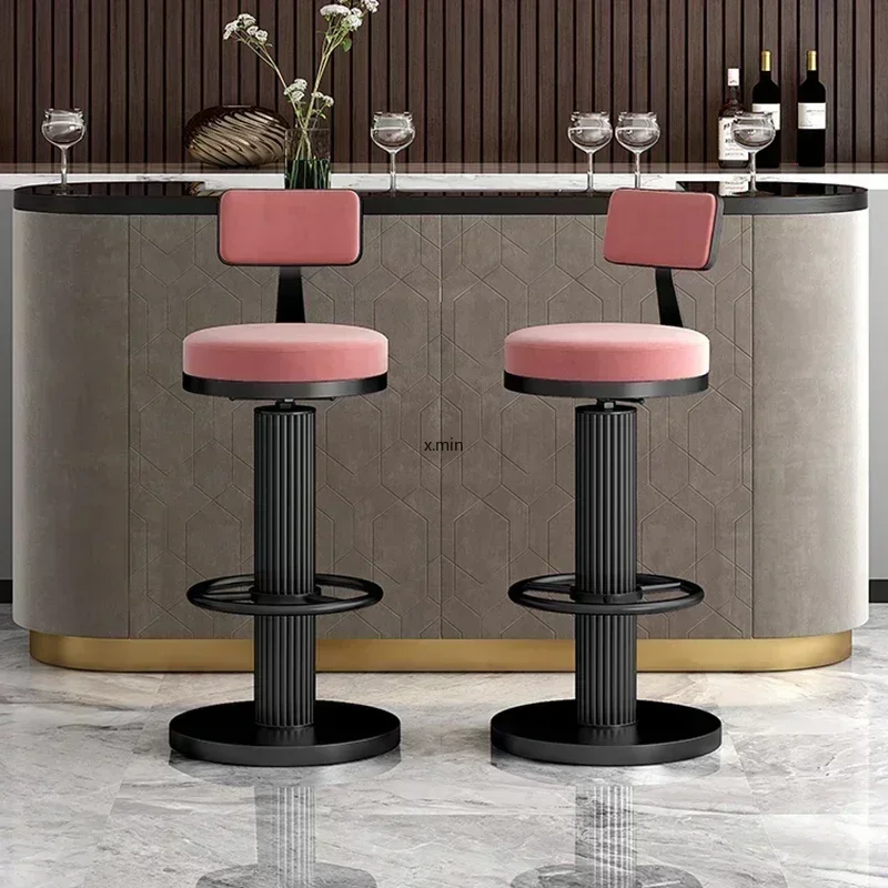 Make Up sgabelli da Bar per ufficio accessori per Reception con accento di lusso sedie da Bar Vanity Tall Gold Banqueta set di mobili da giardino LJX35XP