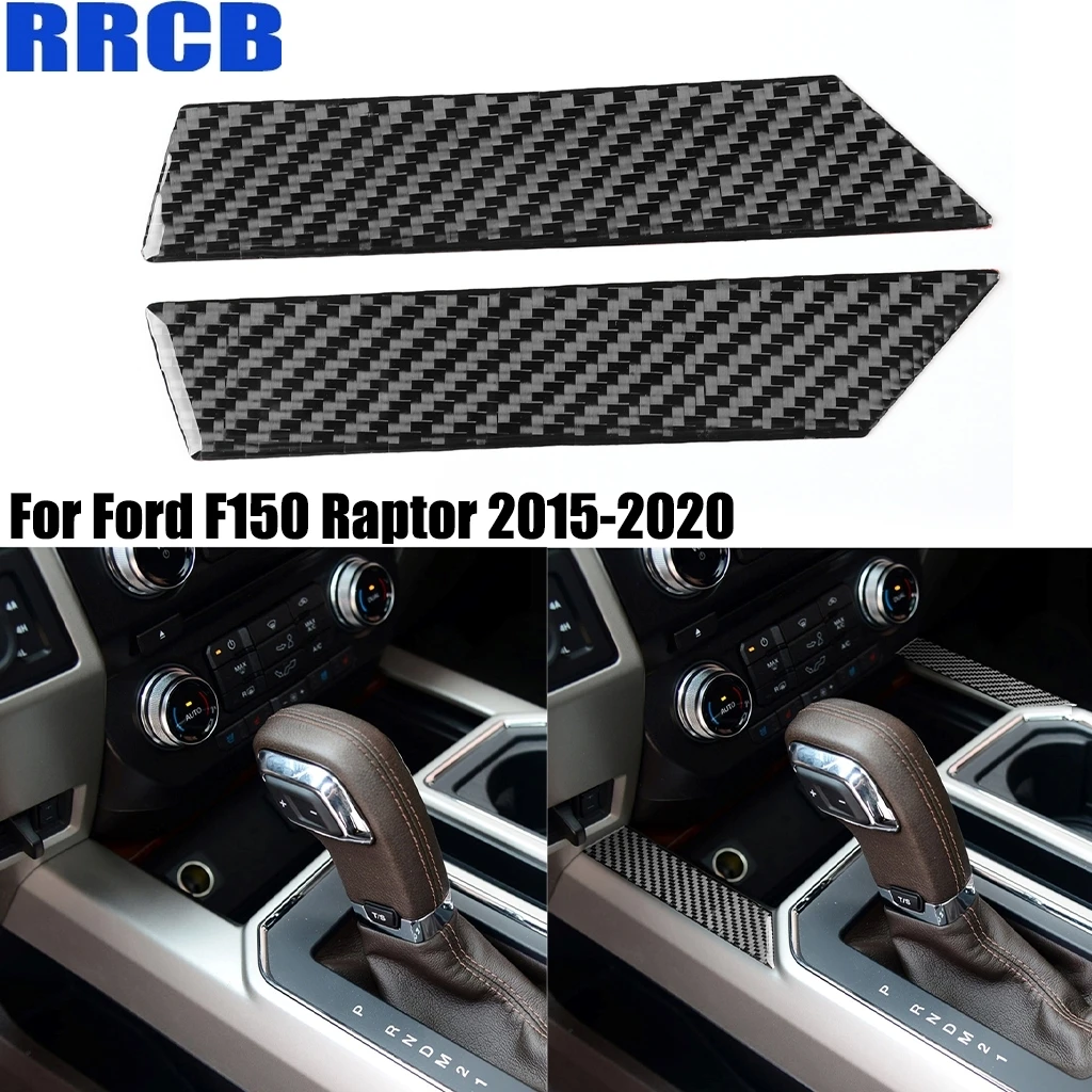 

For Ford F150 Raptor 2015-2020 Carbon Fiber Interior Car Accessories Center Console Gear Shift Decorative Cover Trim Sticker