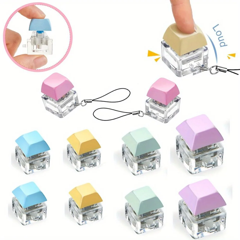 6/12/30 pièces Porte-clés Fidget Clavier à Effet d'Écho Silencieux, Anti-stress, pour le bureau, la salle de classe, les événements silencieux, les fêtes et les cadeaux