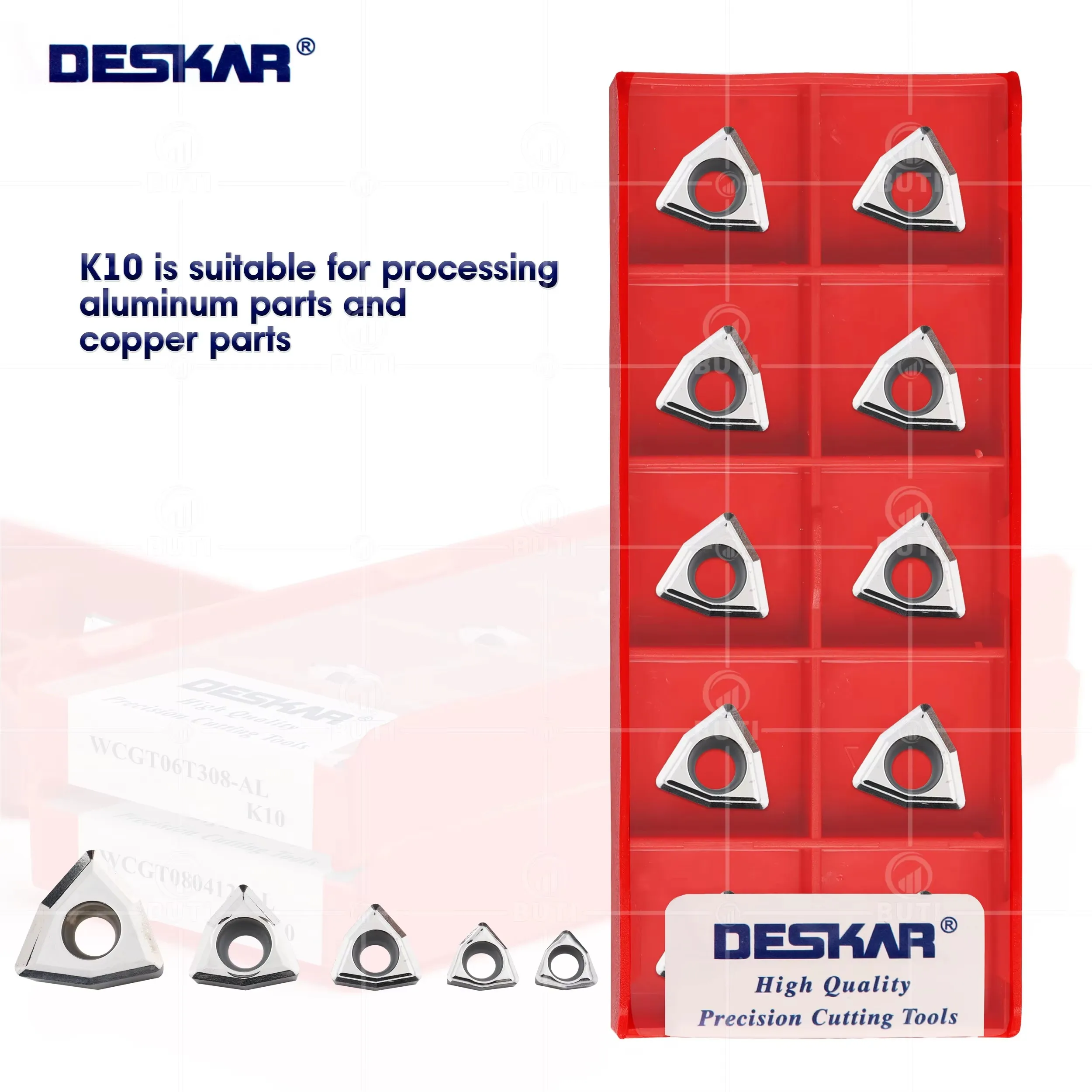 

WCGT030208 WCGT040208 WCGT050308 WCGT06T308 WCGT080412 AL K10 DESKAR Оригинальная сверлильная пластина U-типа для токарных инструментов по алюминию