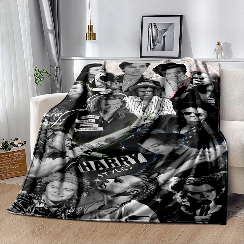 Customize 29 Style H-Harry Styles Singer Star Soft Flannel Blanket for Beds Bedroom Sofa Picnic,Throw Blanket for Leisure Nap Gi