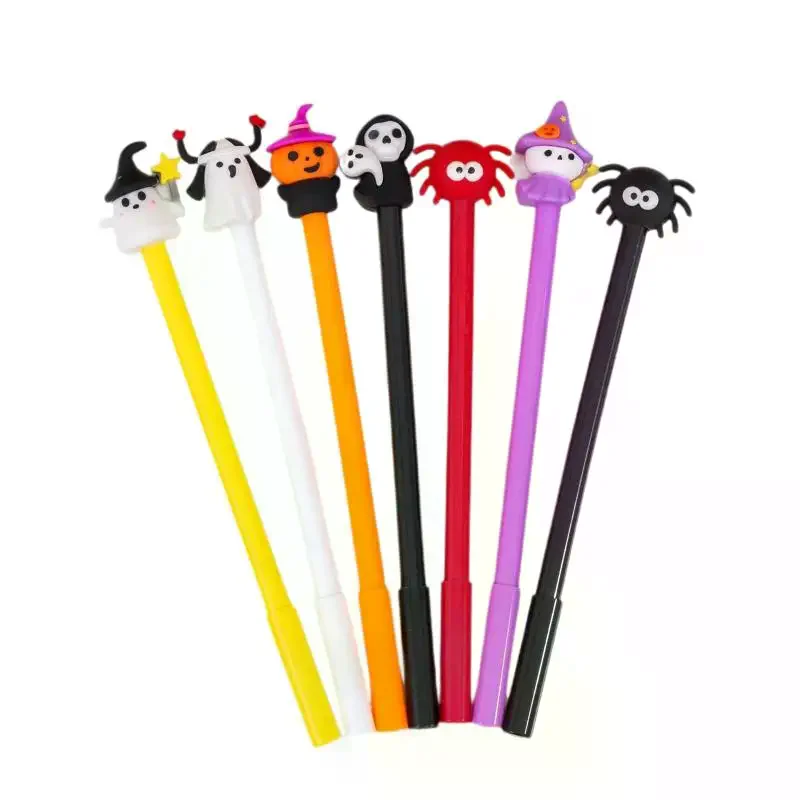 10 قطعة هالوين لطيف الكرتون اليقطين شبح الخفافيش الأسود قلم محايد اللون هدايا الطلاب جوائز الكتابة القرطاسية اللوازم المدرسية