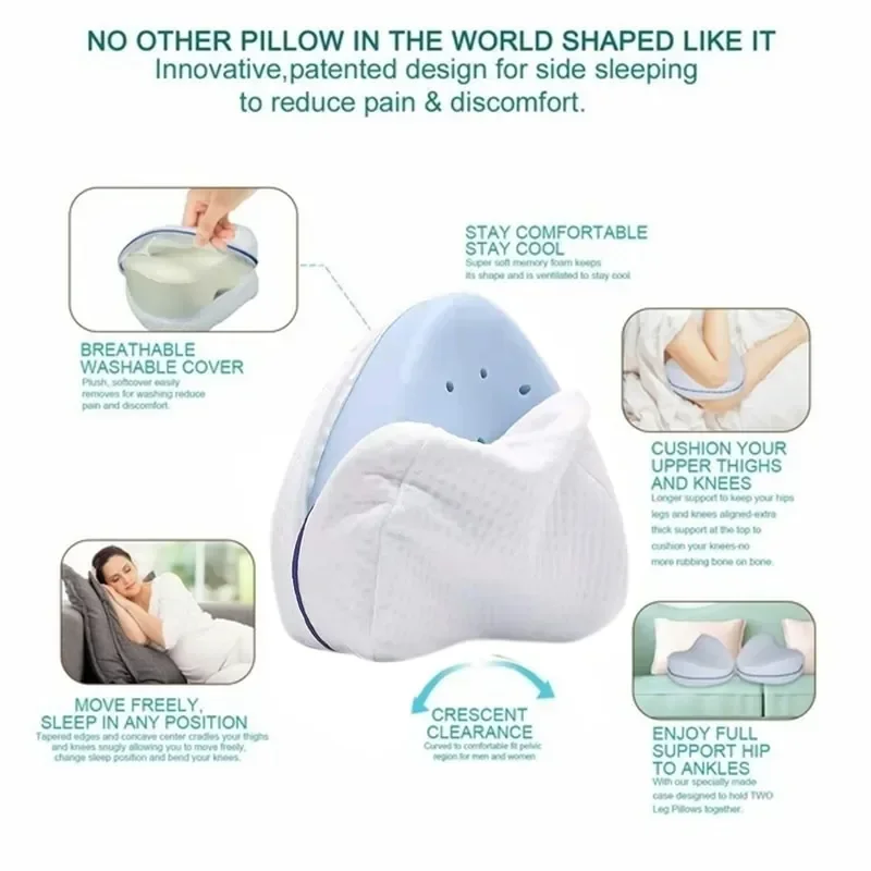 Back Hip Body Joint Pain Relief Thigh Leg Pad Cushion Home Memory Foam Memory Cotton Leg Pillow Sleeping Orthopedic Sciatica