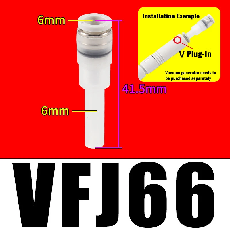 Pneumatischer Vakuum-Pipeline-Filter VFJ-66-44 Mini-Bandmaschine mit gerader Einsteck-Saugdüse Micro – Detail 6