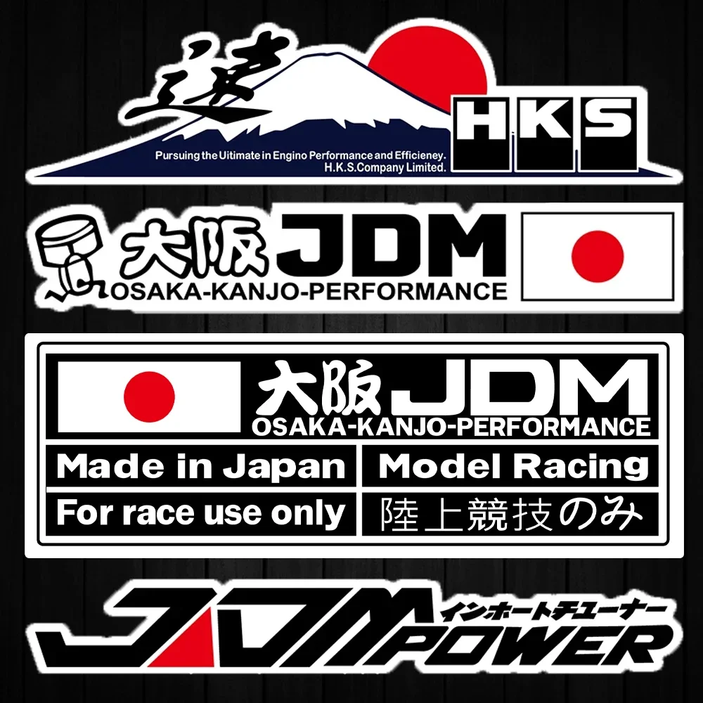 JDM HKS Fuji Mountain Reflective Car Stickers Decor Motorcycle Scooter Auto Moto Body Windshield Fuel Tank Decals Accessories