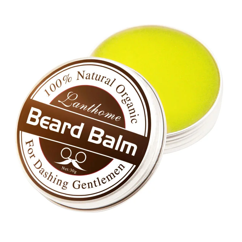 Man Beard Balm Natural Conditioner Beeswax Moisturizing Smoothing Effective Promte Beard Growth Beard Care Hair Product Series