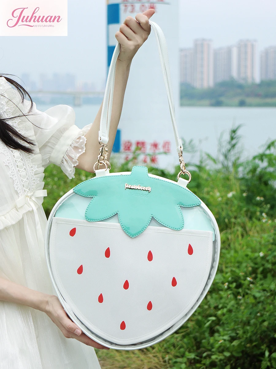 

Japanese Original Sweet and Cute Lolita Strawberry Lta Bag Backpack Soft Girl Lo Large Capacity Shoulder Messenger Bag for Women