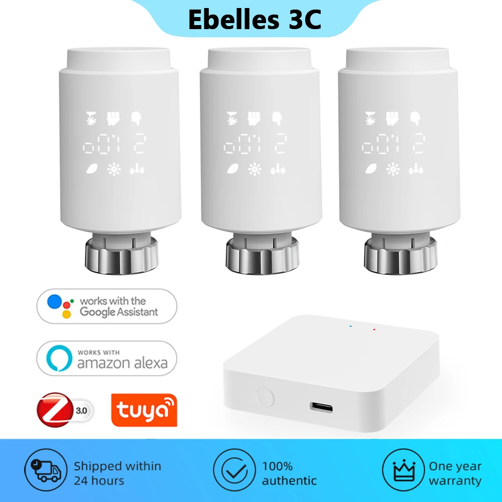 

Tuya ZigBee Smart TRV Thermostatic Valve Radiator Actuator Thermostat Temperature Controller Smart Life for Voice Alexa Google
