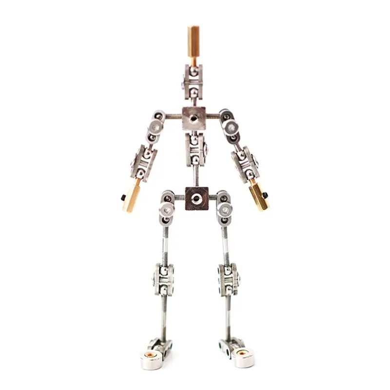 【ALLOWANCE】Stop Armature Puppet Stainless Steel Skeleton DIY Animated Figure Flexible Model 12Cm