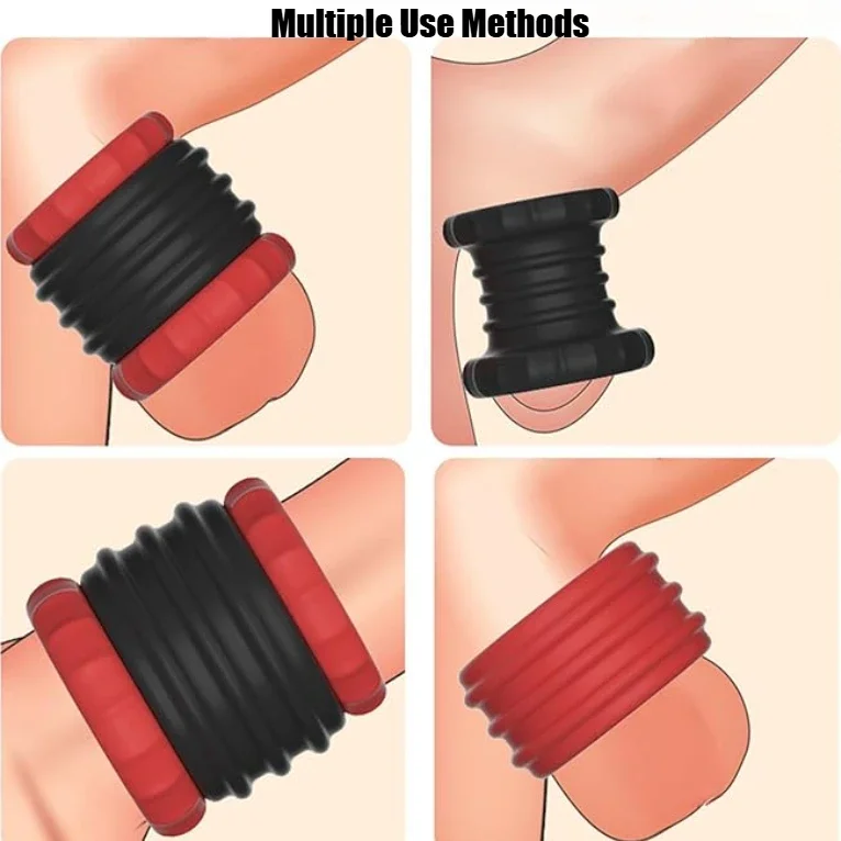 Detachable Silicone Penis Ring Erection Ring Lasting Locking Ring Penis Scrotal Testis Restriction Sex Chastity Toys for Male