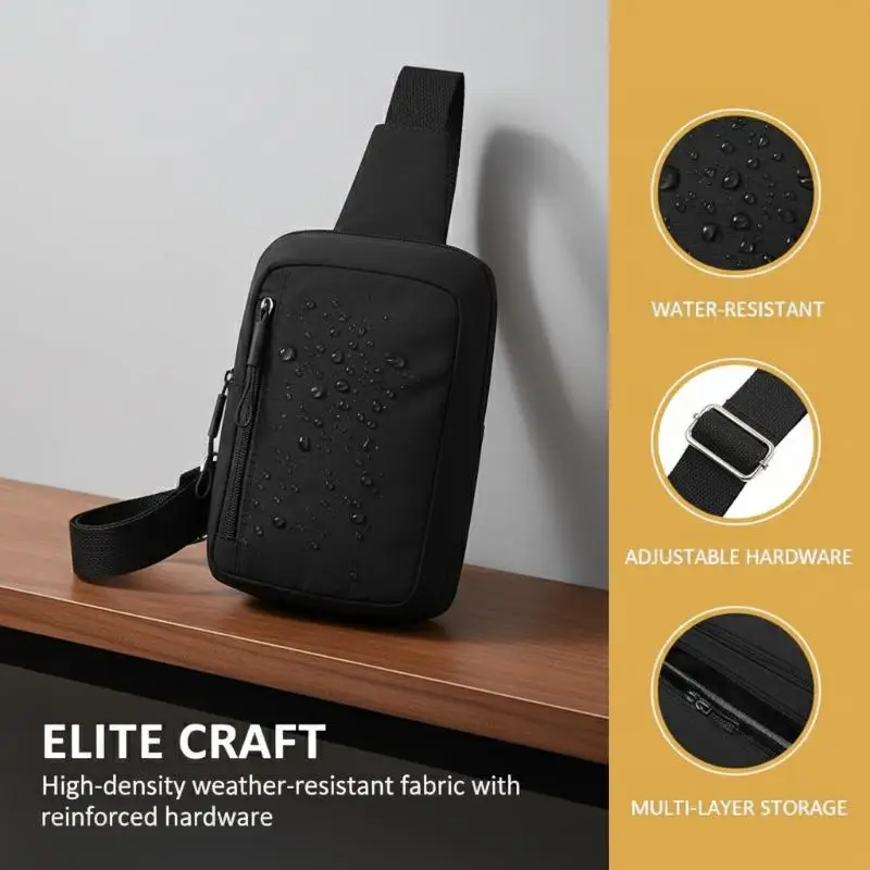 Mini Sling Bag Stylish Crossbody Chest Backpack Durable Nylon Small Shoulder Bag Travel Sport for Men Women Outdoor