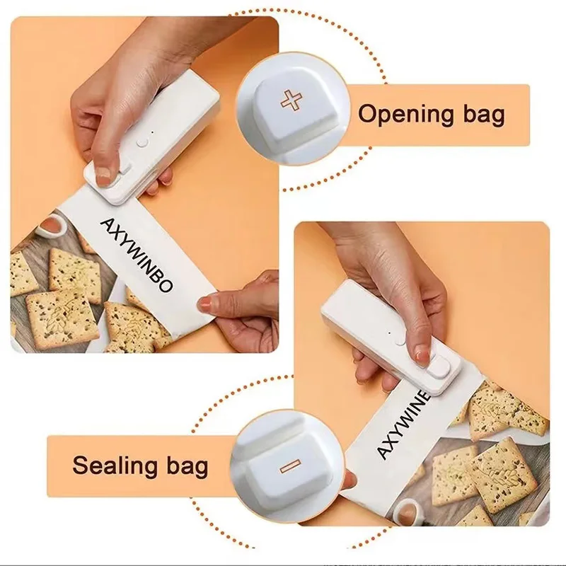Mini Sealing Machine Cut Seal Dual-use Food Sealing Artifacts Snack Moisture-free Sealer Push Button Plastic Sealing Machine New