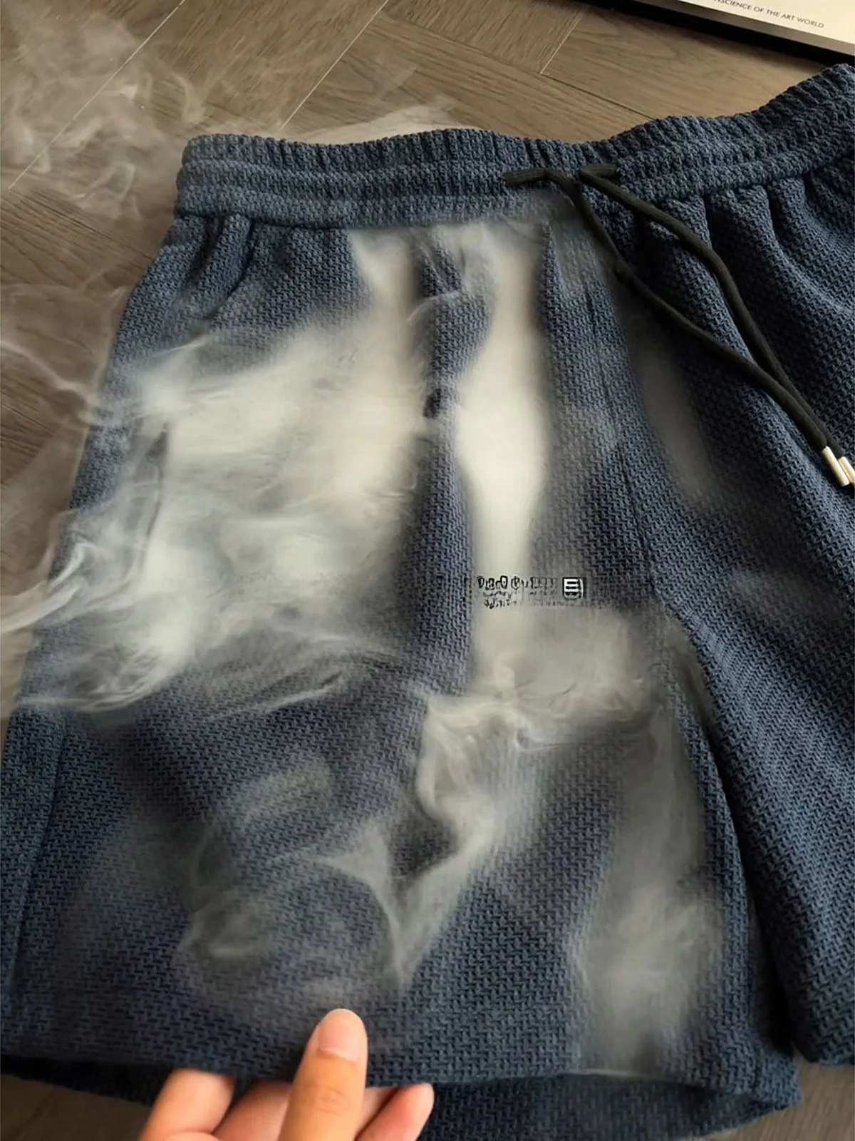 Dragon Scale Texture Honeycomb Ice Silk Shorts Men's High End Sensation Cool Feeling Breathable Half Length Straight Leg Pants