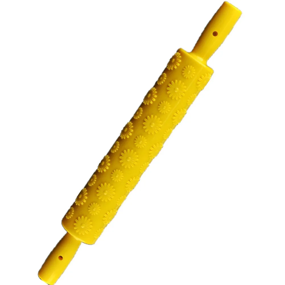 

1Pcs Embossed Rolling Pin Food Grade Hard Plastic for Fondant Sugarcraft Cake Decorating Marzipan Paste Rolling Dough Cutter