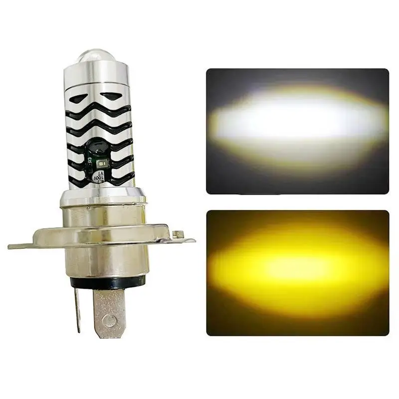 12V Universal Motorcycle LED Mini Driving Light Easy Mount Super Bright Headlight for Night Riding