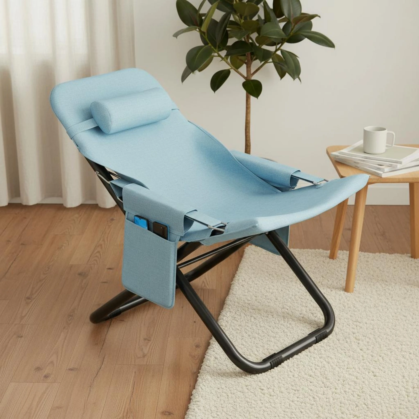 Adjustable Rest Chair Space Saving Folding Recliner Foldable Lounge Chair Easy to Keep-Easy Rest Furniture Portable