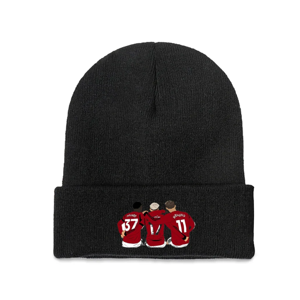 Kobbie Mainoo Alejandro Garnacho Rasmus Hojlund United Youth Trinity Minimalist Knitted Hat Beanie Caps Skullies Beanies