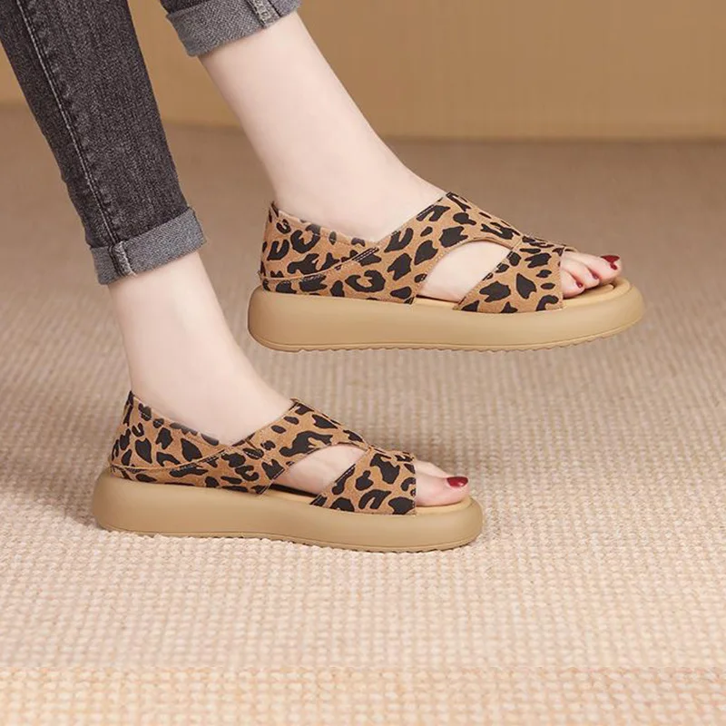 

Summer Women's Sandals Retro Simple Womens Large Size Beach Shoes 2025 Hot Comfortable Flat Women's Sandals Sandalias De Mujer
