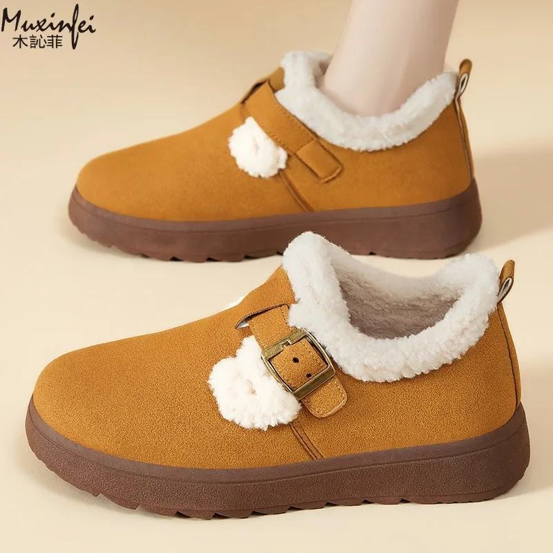 

Women's Cotton Shoes Winter New Fashion Versatile Cotton Boots with Thick Velvet Snow Boots Fashion Cheap Shoes Clearance
