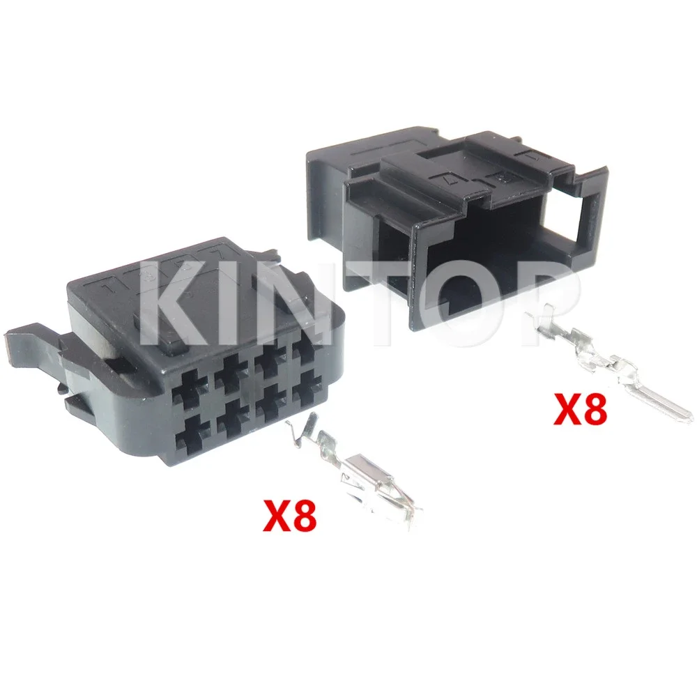 1 conjunto de montagem CA de conector não selado de carro de 8 pinos para VW 191972734 191972724   Soquete de encaixe fêmea masculino automático com fios