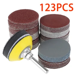 120Pcs 2Inch Sandpaper Assortment 60-3000 Grit Sanding Disc Pad Set With Disk Pole Cushion For Grinder Abrasive Sheets Tools