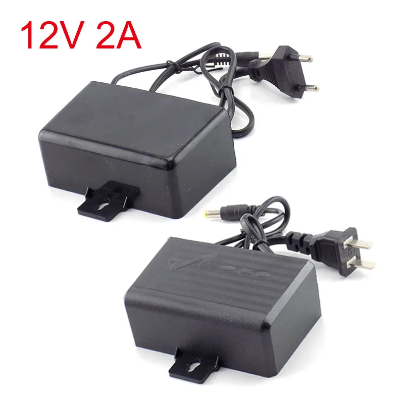 

CCTV Camera Power Supply Adaptor AC/DC 12V 2A 2000ma Outdoor Waterproof EU US Plug Adapter Charger for CCTV Video Camera