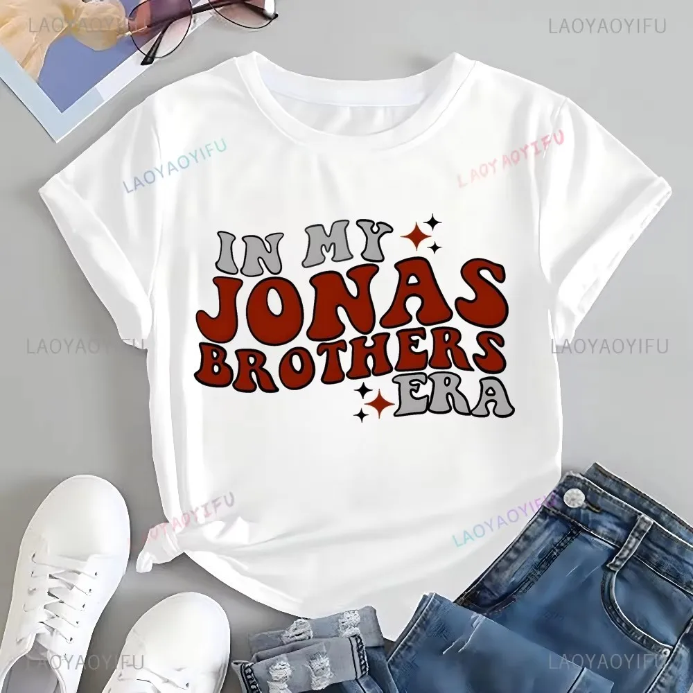 Jonas Brothers Band Printed T-shirt Top Jonas Brothers Poster Trend Short Sleeve Neutral Shirt Oversized Cotton T-shirt #3