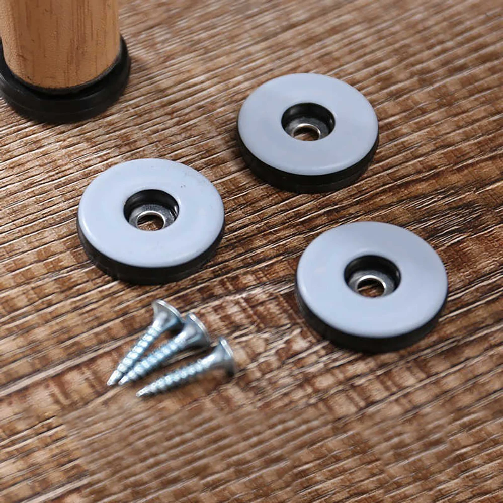 8Pcs Plastic Sliding Foot Pad Round/Square White Furniture Leg Protection Pad Slide Wear-Resistant Floor Protection Foot Cover