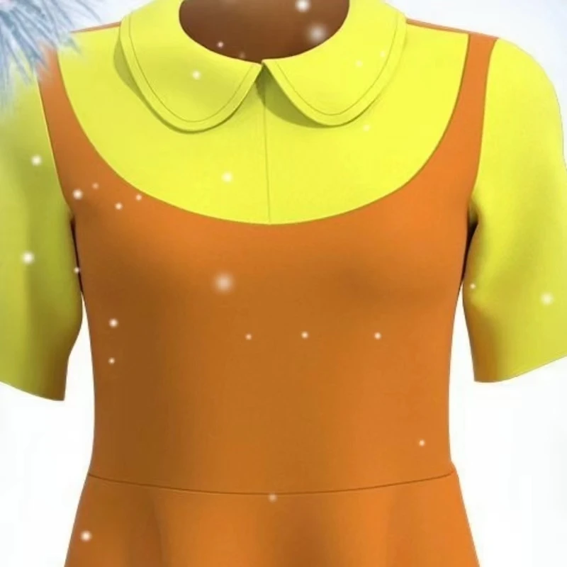 

Orange Gown Company Annual Meeting Halloween Big Doll Performance Cosplay Costume Christmas New Year's Day Dress