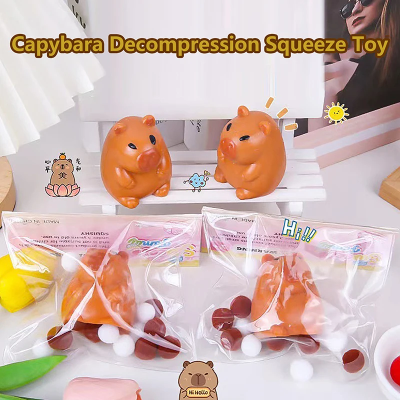 Cartoon Capybara Soft Slow Rebound Toys Cute Creative Decompression Toys Funny Stress Release Hand Relax Toys Kids Gifts