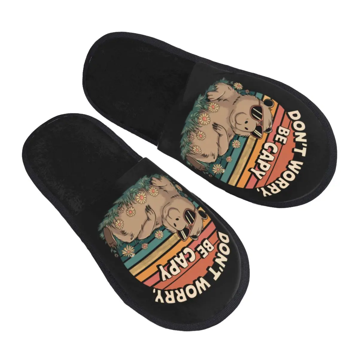 

Домашние тапочки с капибарой на заказ, удобные женские тапочки без шнуровки из пены с эффектом памяти, гостиничные тапочки