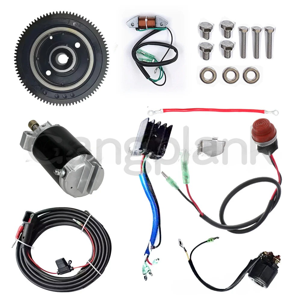 

T40 2 Stroke 40HP Outboard Motor Rear Control Replaced with Electric Start Engine Kit for Yamaha 2 Stroke 40 HP