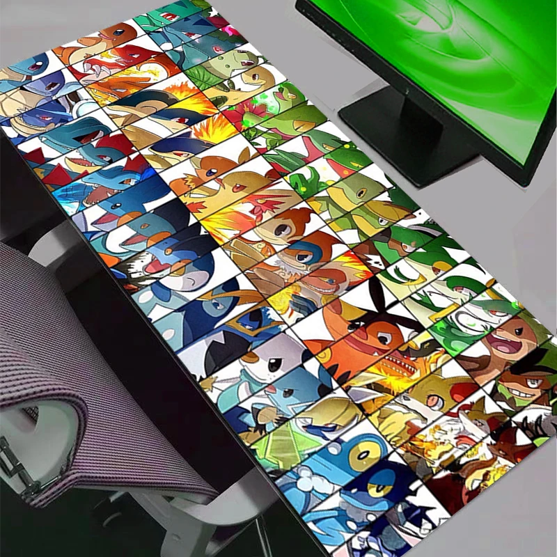 

Mouse Pad Gamer PC Computer Large Mouse Pads XXL Desk mat Keyboard Anime rug Gaming Accessories Mousepad Pokemon Pikachu Carpet