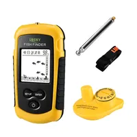 LUCKY FFW1108-1 Portable Fish Finder - 400ft/120m Wireless Range, 2 Inch Black & White Screen Echo Sounder for Fishing