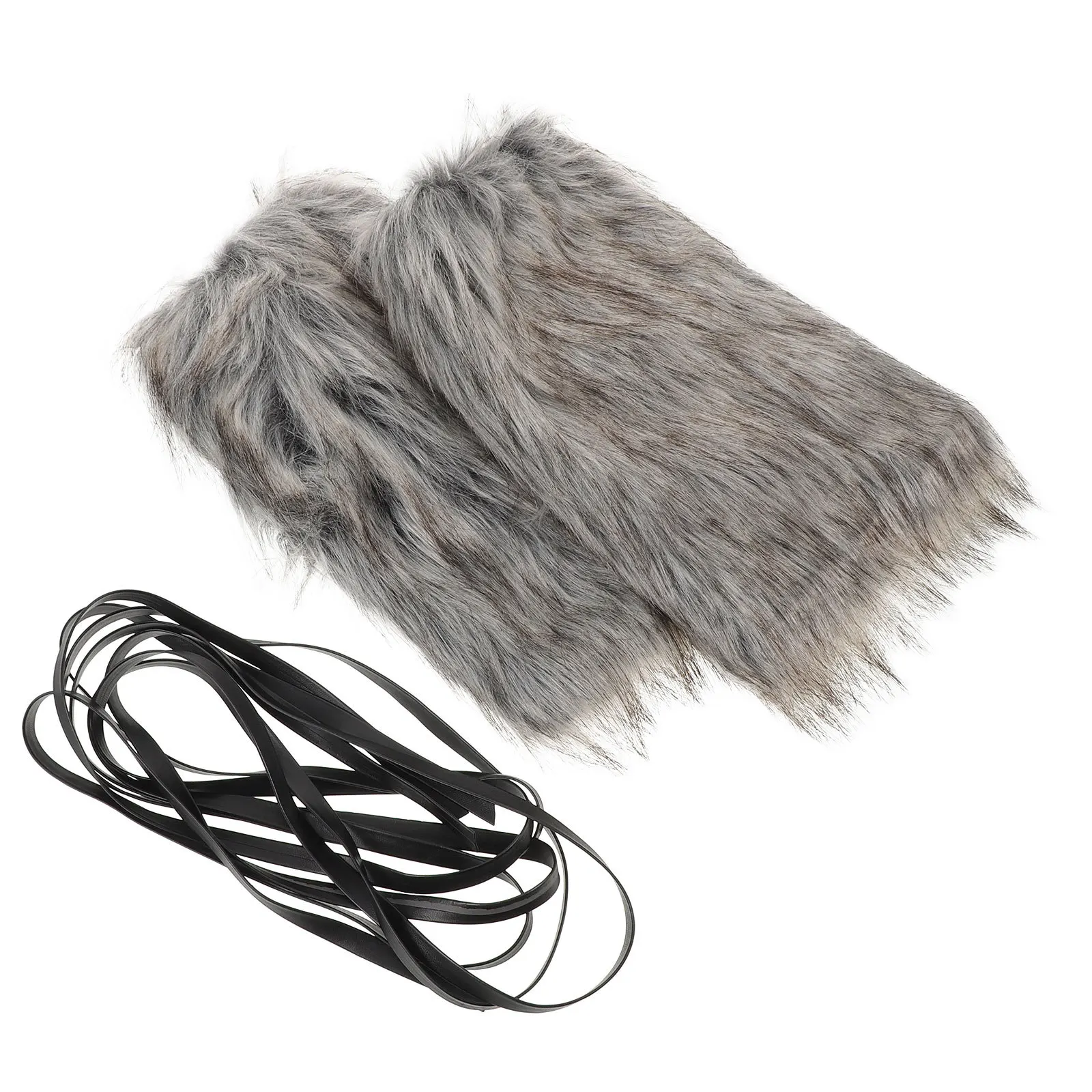 

1pcs 1 Pair Leg Warmers For Women Thick Faux Boot Faux Leg Warmers Covers Adjustable Tie Strap Dance Party Costume Accessory