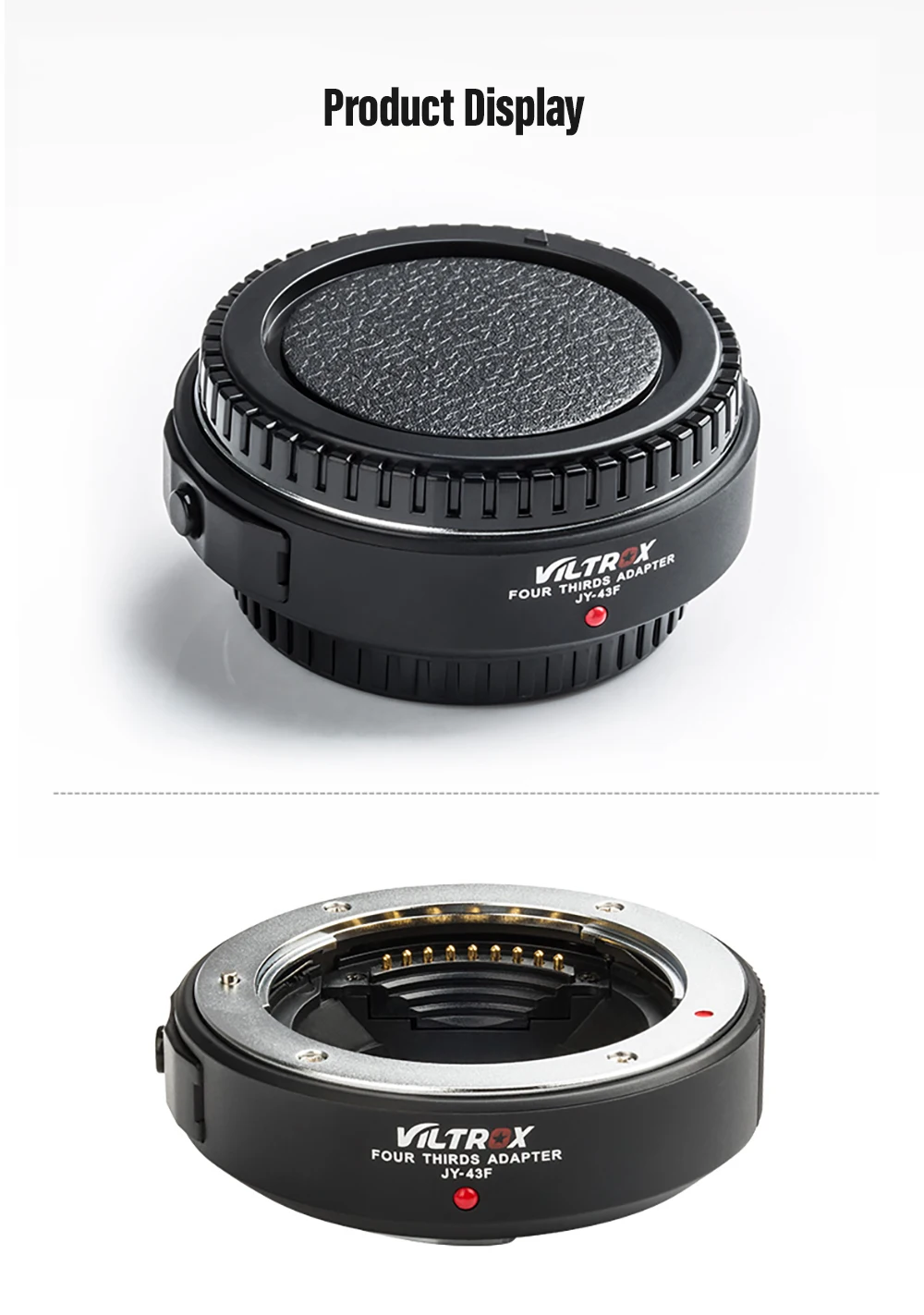 

Адаптер-переходник VILTROX JY-43F с автофокусом для объективов 4/3 на камеры Micro M4/3 (Olympus PL8, E-M5, E-PM1, E-M10 III, Panasonic GH6, GH5, GF8)