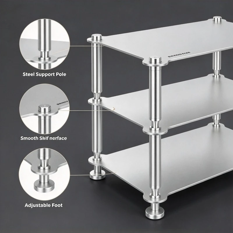 Fx2 Audio Rack Hifi Equipment Stand Split Full Aluminum Decoder Amplifier Holder For Home Audio System