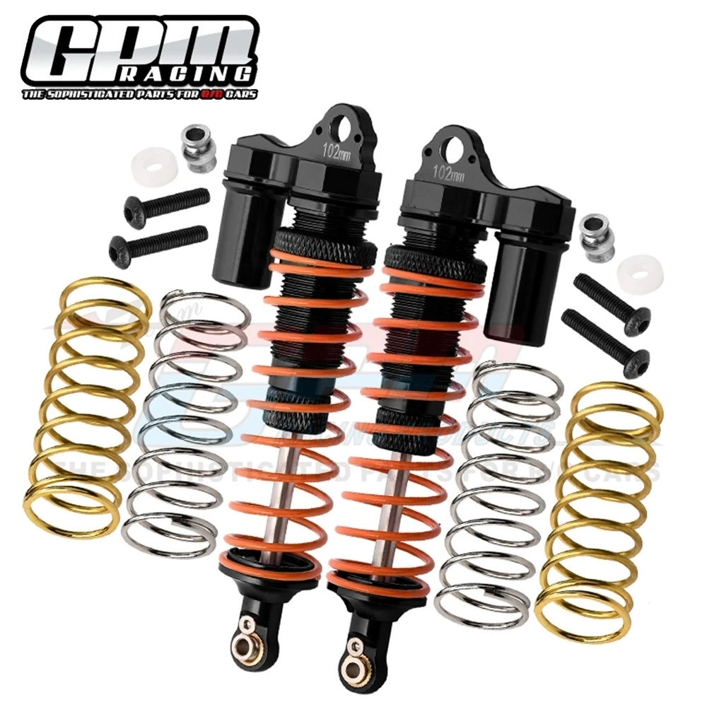 GPM Metal Aluminum 102mm L shape Rear Shock absorber 5862 for 1/10 RUSTLER 67076-4 HOSS 90076-4 SLASH 4x4 MONSTER TRUCK