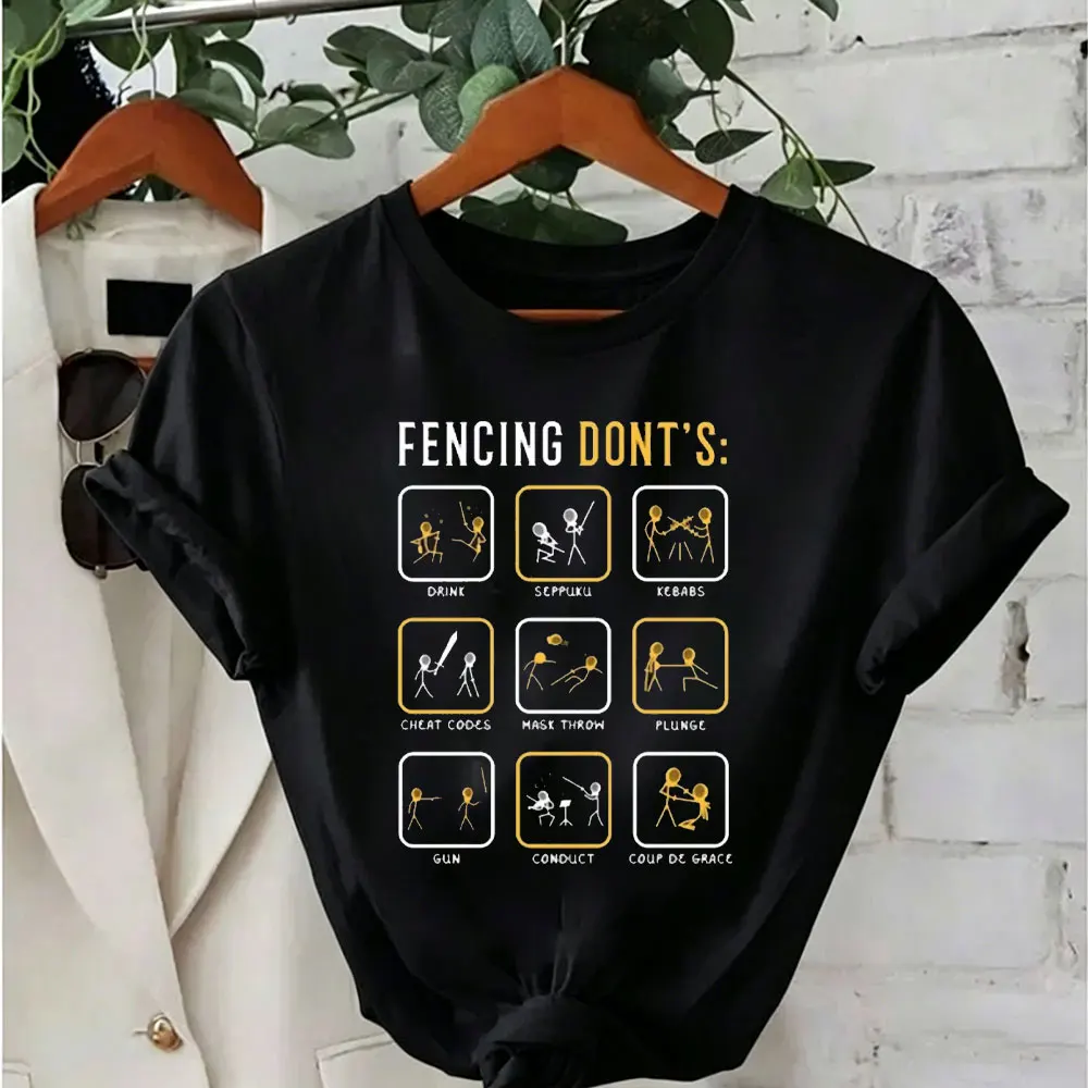 Fencing Don't Fencing Funny Sabre Sword Fencer T-Shirt Epee Foil Mom Dad Birthday Present Pointless Sport Lover Gift