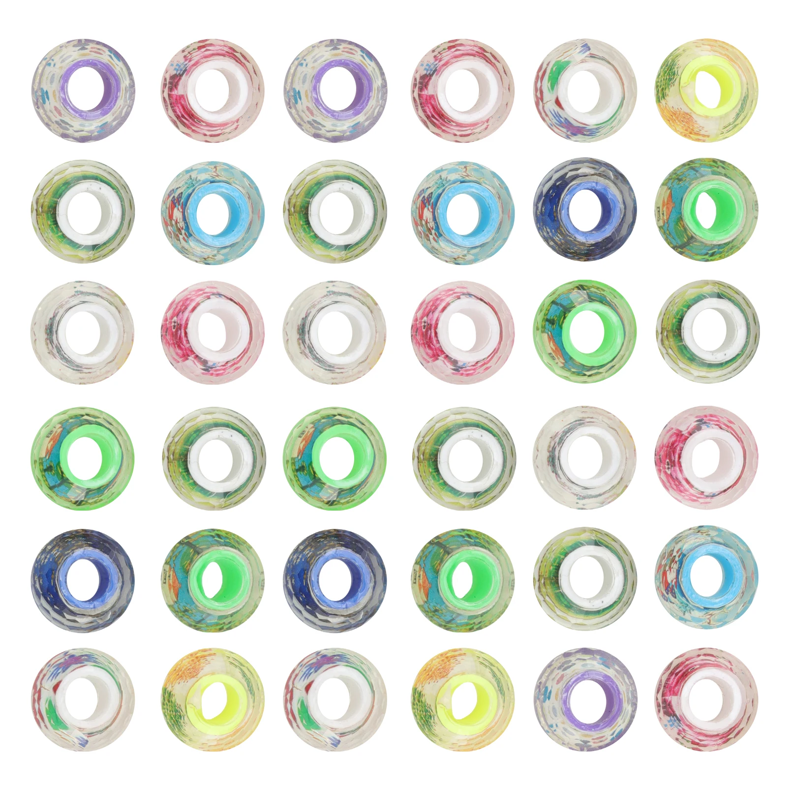 100 Pcs Glass Bead Bracelet Accessories Unique Design Beads Christmas Spacer Manual DIY Resin