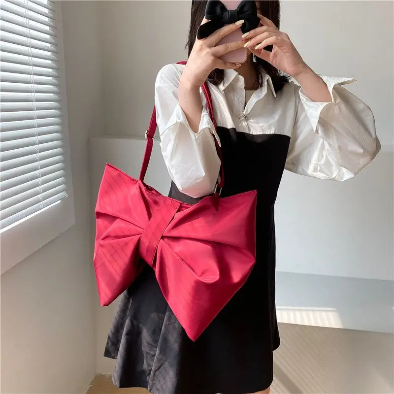 

New trendy bow-knot women's student small crossbody bag Large capacity single shoulder bag Versatile Popular Crossbody Bag