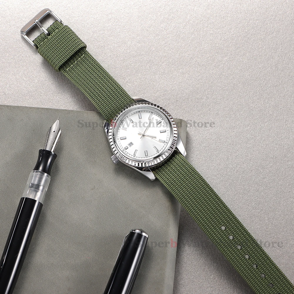 18mm 20mm 22mm ミリタリーリブストラップ セイコー スポーツナイロンバンド Huawei Watch GT5/4/3用 ファブリックウォッチバンド Samsung Galaxy用