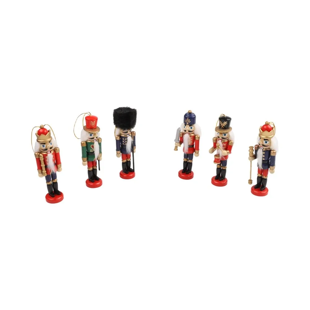 Tree Ornaments Wooden Nutcracker Handcrafted Holiday Conversation Piece For Christmas Tree Christmas Tree for mini Decorations