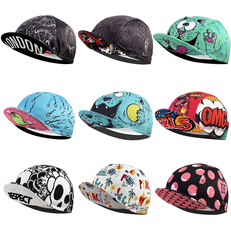 男性と女性のためのレトロな赤いサイクリングキャップ,ポリエステルスポーツキャップ,速乾性の自転車用帽子,汗を吸収,黒のシリーズ,最も人気があります