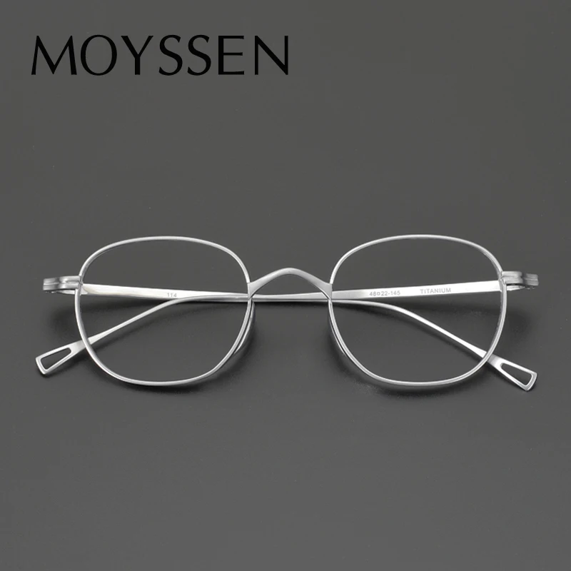 2022 Japan Brand Handmade Ultralight Men\'s Classic Titanium Square Frame Glasses Women Retro Optical Myopia Lenses Eyeglasses