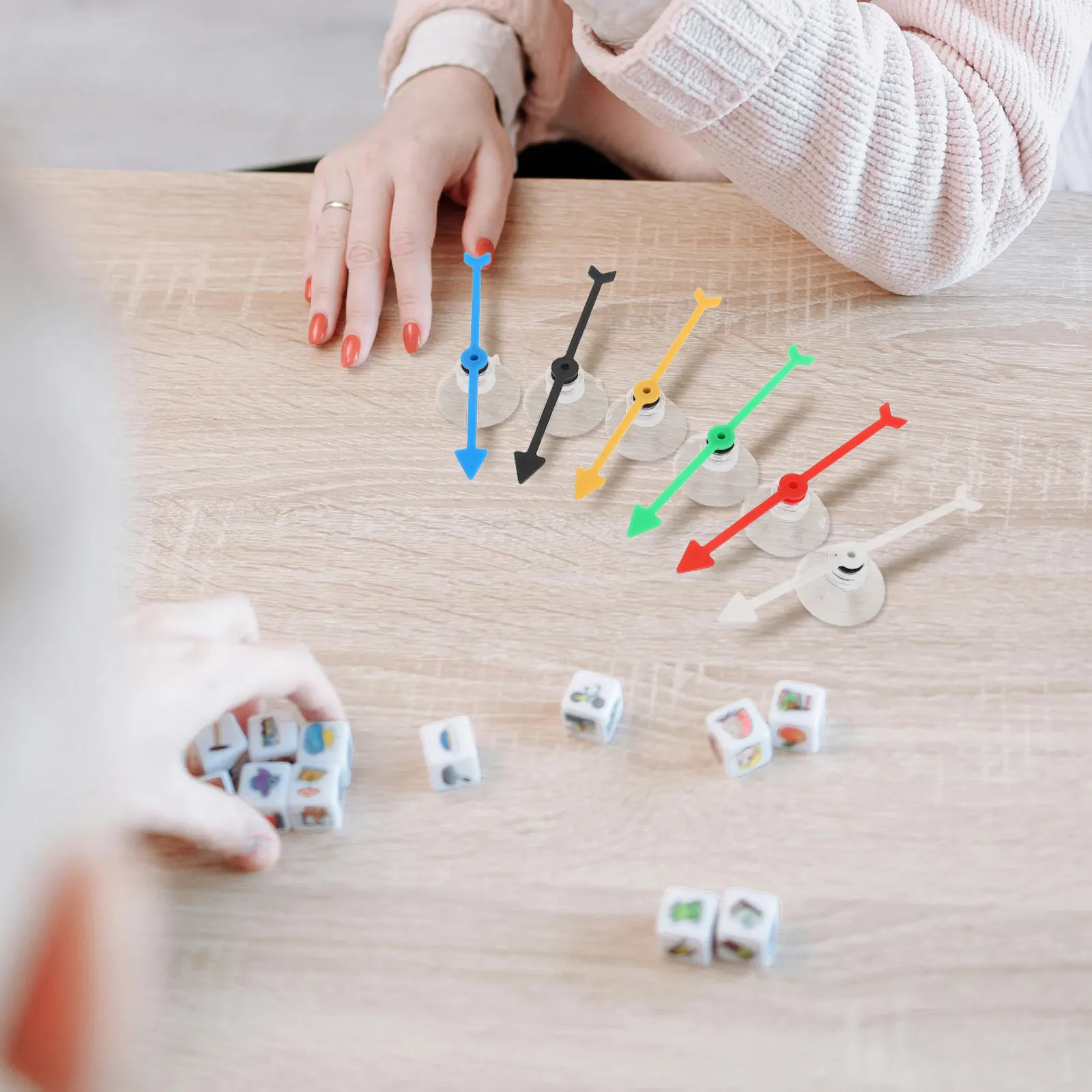 

Набор из 6 больших вращающихся стрелок-спиннеров с присоской для настольных игр, вечеринок, занятий в классе, сувениров для гостей