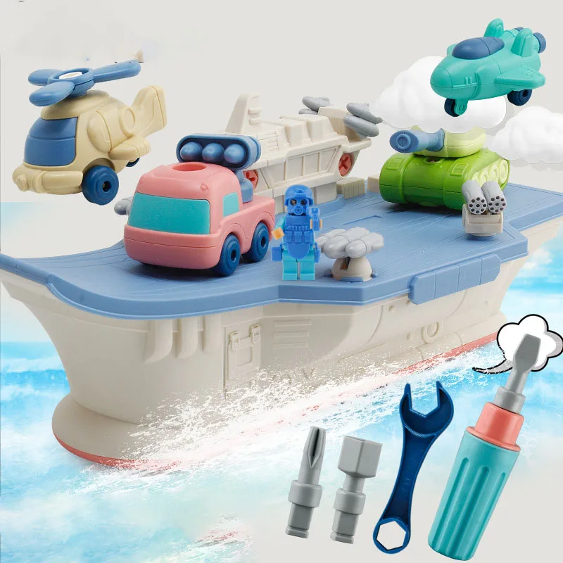 

Nut Disassembly Loading Unloading Baby Toys Airplane Ship Tank Model Tool DIY Screwing Educational Toys Gifts for Kids Children