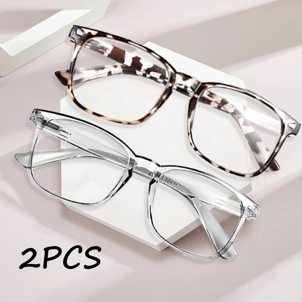 

2 шт. Очки для чтения с блокировкой синего света VOPHA для мужчин и женщин — стильные очки для дальнозоркости с пружинными петлями