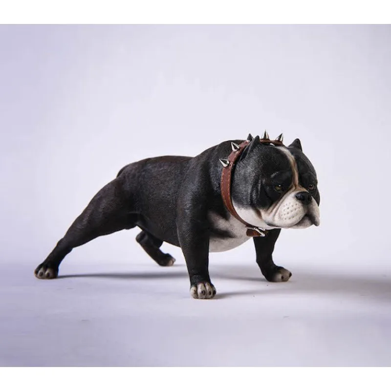 JXK 1/6 Scale American Bully Dog Model Imulation Animal Toys Resin Material Home Decoration Desktop Ornament Action Figures